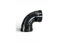 E.TUPLING 6\" PUSH-FIT SOIL D/S 92.5DEG BEND - BLACK