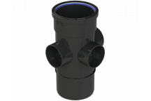 POLYPIPE RING-SEAL BOSS PIPE; 4\"/110MM BLACK