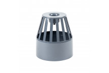 FLOPLAST RING-SEAL SOIL VENT TERMINAL;4\"/110MM ANTHRACITE GREY AG