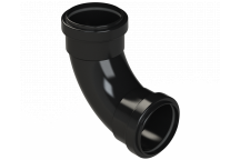 PUSHFIT SWEPT BEND 91.25DEG; 50MM BLACK