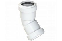 PUSHFIT OBTUSE BEND 45DEG; 32MM WHITE