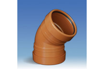 E.TUPLING 110MM UG DOUBLE SOCKET 45 DEG OBTUSE BEND