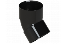 S/WELD OBTUSE BEND 45DEG; 50MM BLACK