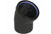 POLYPIPE RING-SEAL 30DEG BEND;4\"/110MM BLACK