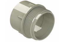 POLYPIPE S2000 MUPVC 40MM SCKT X MI CONNECTOR - SOLV GREY