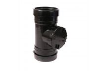 E.TUPLING 4\" SOIL DOUBLE-SOCKET ACCESS PIPE - BLACK