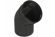 POLYPIPE RING-SEAL BEND (1XSCKT);6\"/160MM 135DEG BLK