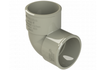 POLYPIPE S2000 40MM MUPVC 90DEG KNUCKLE - SOLV GREY