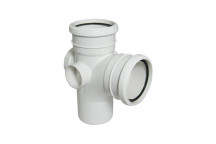 FLOPLAST RING-SEAL ACCESS BRANCH 92.5DEG;4\"/110MM SOIL WHITE