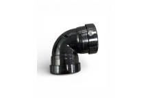 E.TUPLING 110MM SOIL TIGHT 90DEG D/SOCKET - BLACK