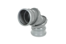 FLOPLAST RING-SEAL ADJUSTABLE BEND 0-90 DEG;4\"/110MM SOIL GREY