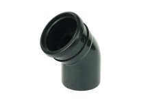E.TUPLING 4\" SOIL SINGLE-SOCKET 45DEG BEND - BLACK
