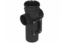 POLYPIPE 82MM SOLVENT SOIL ACCESS PIPE S/S BLACK