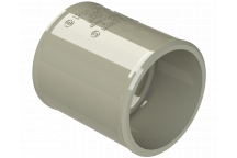 POLYPIPE S2000 40MM MUPVC STRAIGHT COUPLING - SOLV GREY
