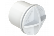S/WELD SCREWED ACCESS STOP END PLUG; 32MM WHITE