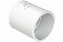 POLYPIPE S2000 40MM MUPVC STRAIGHT COUPLING - WHITE