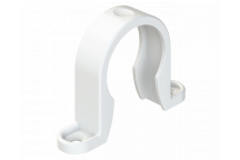 S/WELD PIPE CLIP; 32MM WHITE