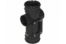 POLYPIPE 82MM SOLVENT SOIL ACCESS PIPE D/S BLACK