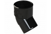 POLYPIPE S2000 40MM MUPVC 45DEG SPIGOT BEND - BLACK