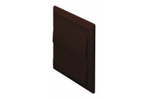 DOMUS 100MM RIGID DUCT OUTLET WITH GRAVITY FLAPS -  BROWN