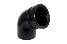 FLOPLAST RING-SEAL S/S BEND 112.5;4\"/110MM SOIL BLACK