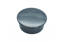 FLOPLAST SOCKET STOP END PLUG;4\"/110MM SOIL ANTHRACITE GREY AG