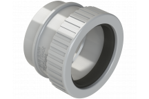 POLYPIPE RING-SEAL STRAIGHT ADAPTOR 50mm GREY
