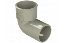 POLYPIPE S2000 40MM MUPVC 90DEG CONVERSION BEND - SOLV GREY