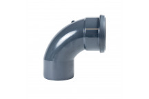 FLOPLAST RING-SEAL S/S BEND 92.5;4\"/110 SOIL ANTHRACITE GREY AG