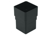 E.TUPLING 65MM SQUARE DOWNPIPE SOCKET - BLACK