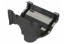 OGEE EXTRA RUNNING OUTLET; BLACK