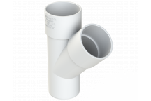 S/WELD JUNCTION 45DEG; 40MM WHITE