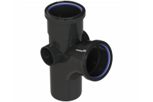 POLYPIPE RING-SEAL SINGLE BRANCH;4\"/110MM 104D EQ BK