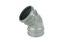 FLOPLAST RING-SEAL TOP OFFSET BEND 135D;4\"/110MM GREY