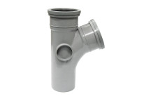 FLOPLAST RING-SEAL BRANCH 112.5 DEG;4\"/110MM SOIL GREY