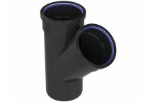 POLYPIPE RING-SEAL SINGLE BRANCH;4\"/110MM 135D EQ BK