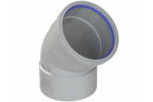 POLYPIPE RING-SEAL OFFSET BEND; 4\"/110MM 135 DEG GRY