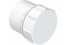 S/WELD SCREWED ACCESS STOP END PLUG; 50MM WHITE