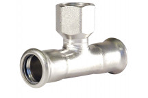 SS 316 PRESS - FEMALE TEE - 22 x 1/2\" x 22