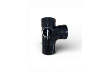 E.TUPLING SOLVENT SOIL 92.5DEG DOUBLE-SOCKET BRANCH - BLACK