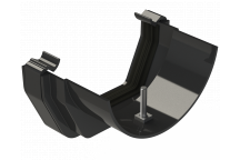 RW FITTS PLASTIC-METAL GUTT ADAPTOR;BLCK