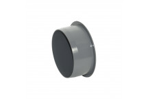 FLOPLAST SOCKET STOP END PLUG;4\"/110MM SOIL GREY