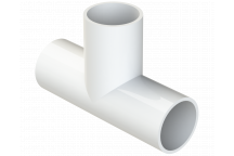 S/WELD 90 DEG TEE; WHITE