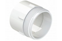 POLYPIPE S2000 MUPVC 50MM SCKT X MI CONNECTOR - WHITE