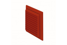 DOMUS 100MM RIGID DUCT OUTLET LOUVERED GRIILE - TERRACOTTA