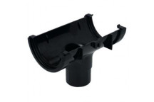 E.TUPLING 112MM HALF-ROUND RUNNING OUTLET - BLACK