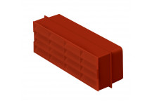 DOMUS HORIZONTAL LOUVRED AIRBRICK TERRACOTTA 204x60MM