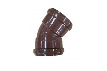 E.TUPLING 4\" SOIL DOUBLE-SOCKET 45DEG BEND - BROWN