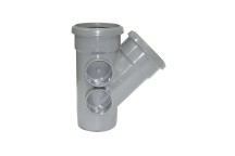 FLOPLAST RING-SEAL BRANCH 135 DEG;4\"/110MM SOIL GREY