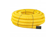 (GAS) TWINWALL DUCTING - 110MM X 50M - YELLOW (INC. COUP)